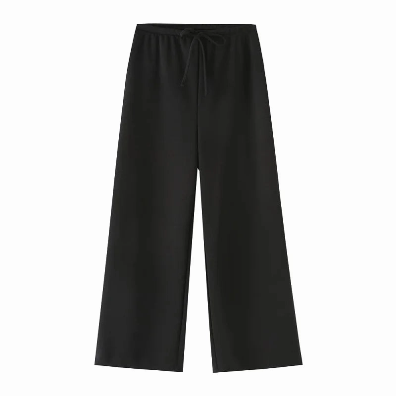 Women's 2 Piece Pants Set Elegant Corset Tops and Baggy Trousers Spring Summer Casual Y2K Fashion Outfit