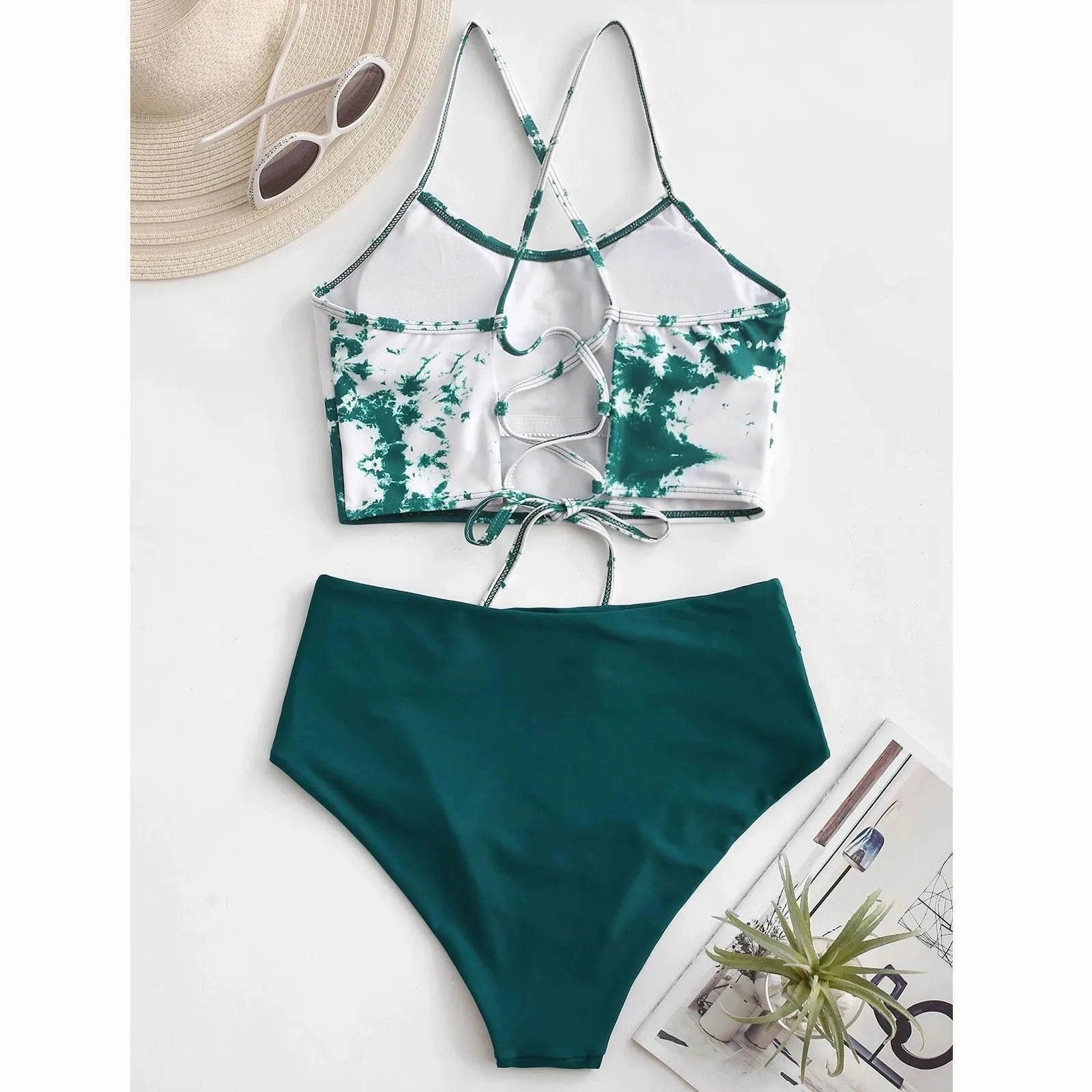 Women's Bikini Swimsuit Sunflower Swimwear Set Ruffle Top