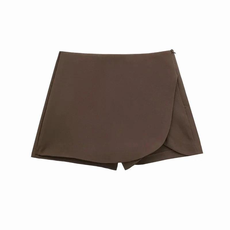 Women??s Black Mini Skirt Shorts Asymmetric High Waist Summer Casual Skort for Going Out and Party