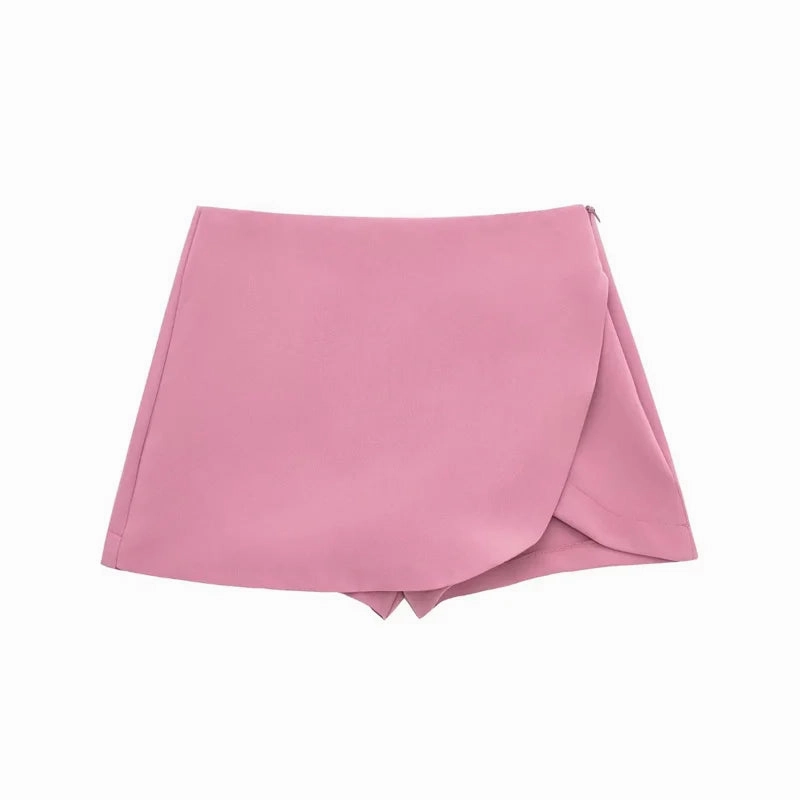 Women??s Black Mini Skirt Shorts Asymmetric High Waist Summer Casual Skort for Going Out and Party