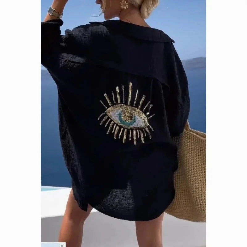Women's Casual Long Sleeve Cotton Linen Shirt Blouse Spring Summer Fashion Top for Going Out and Daily Wear