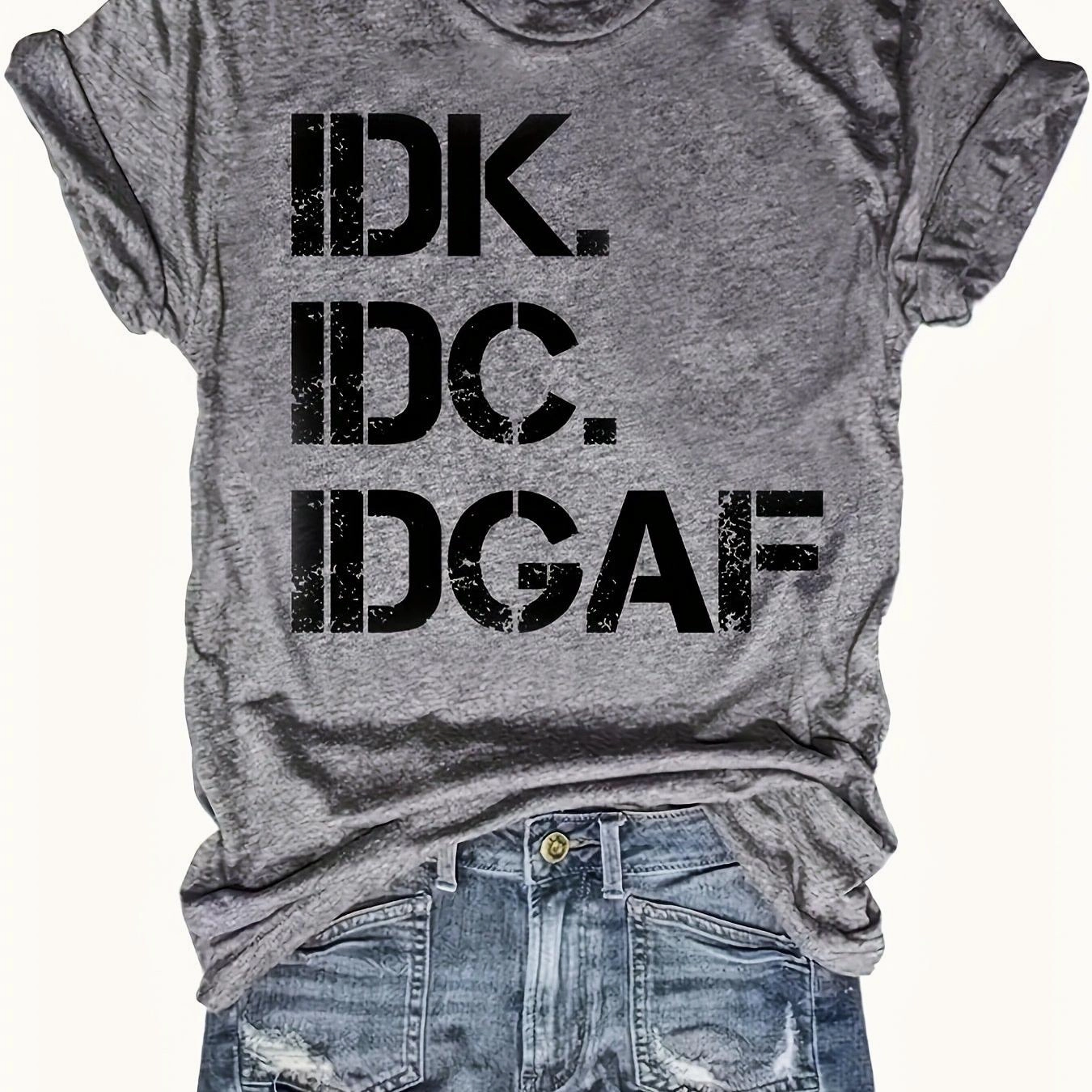 Women's Casual Short Sleeve Letter Print T-Shirt for Everyday Wear