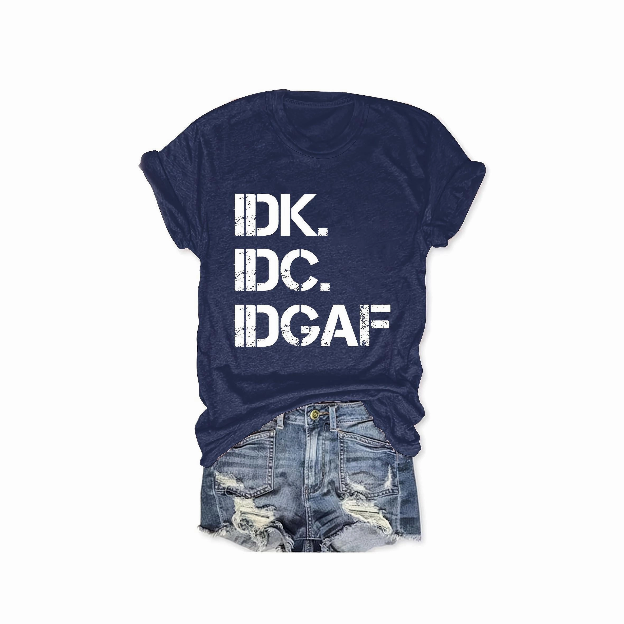Women's Casual Short Sleeve Letter Print T-Shirt for Everyday Wear