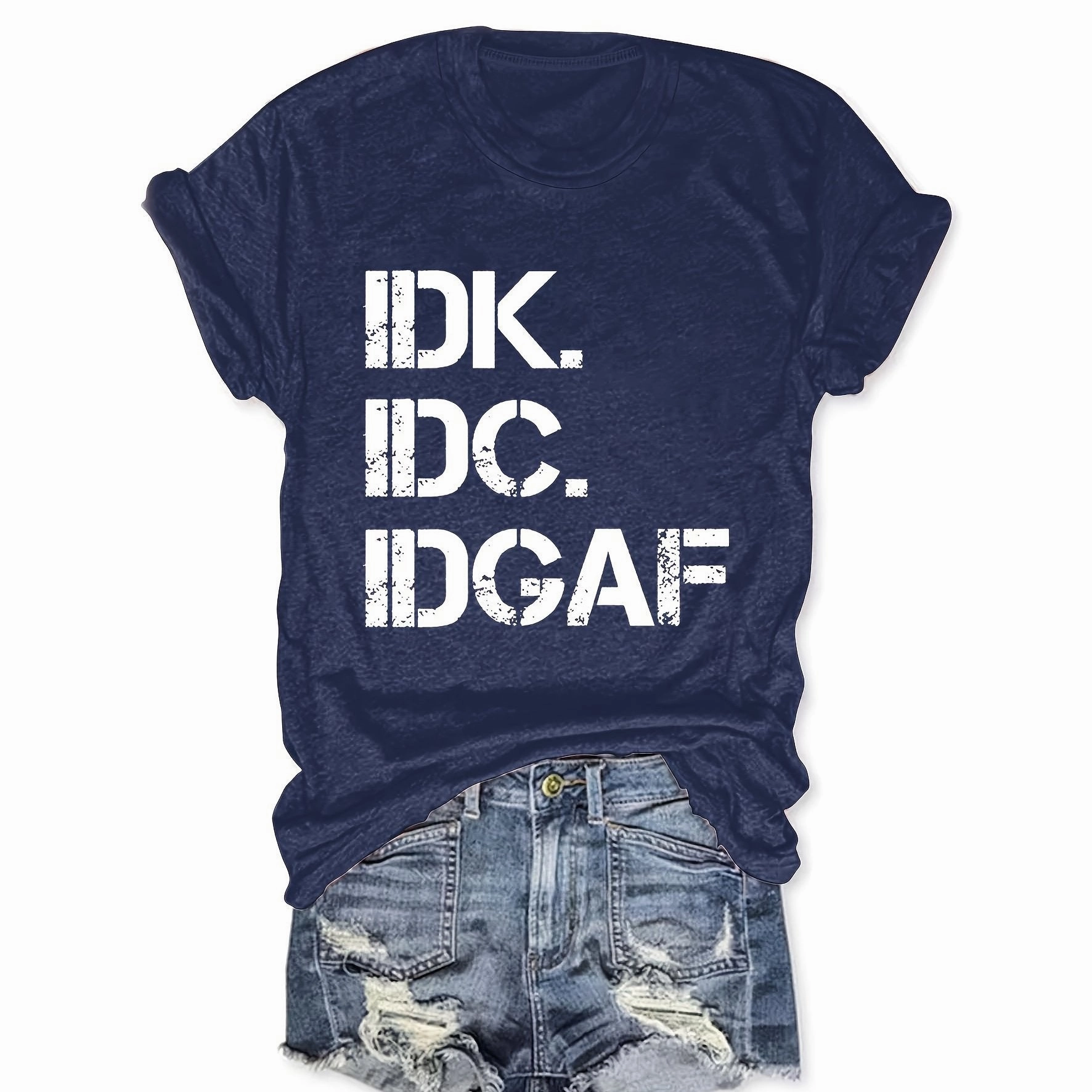 Women's Casual Short Sleeve Letter Print T-Shirt for Everyday Wear