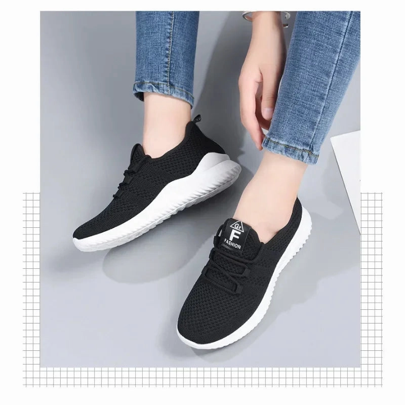 Women's Casual Sneakers Summer Comfortable Breathable Platform Shoes Fashion Women Versatile Lace-up Shoe ??????? ???