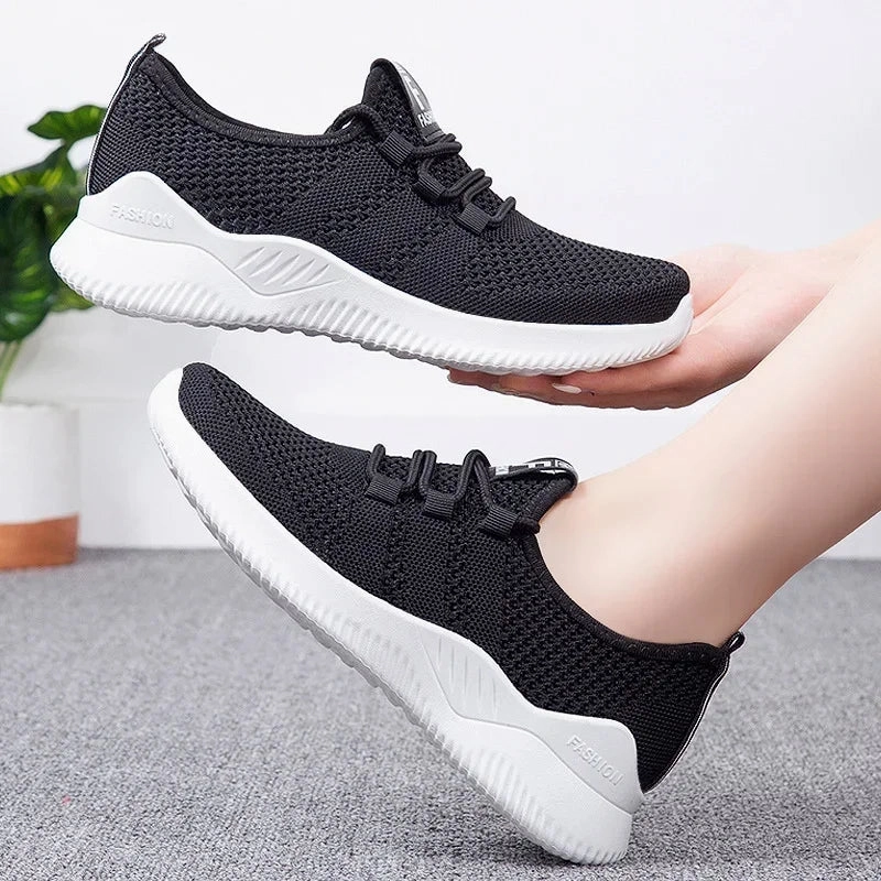 Women's Casual Sneakers Summer Comfortable Breathable Platform Shoes Fashion Women Versatile Lace-up Shoe ??????? ???