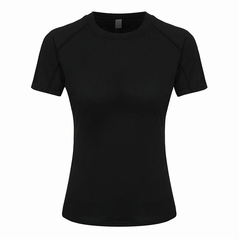 Women's Compression Shirt Short Sleeve Athletic Yoga T-Shirt Quick Dry Stretchy Gym Baselayer for Summer Workout and Running