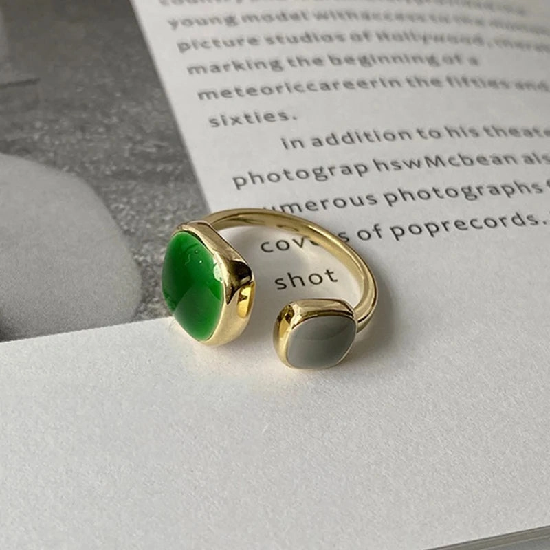 Women's Fashion Geometric Open Rings Accessory Trendy Golden Jewelry