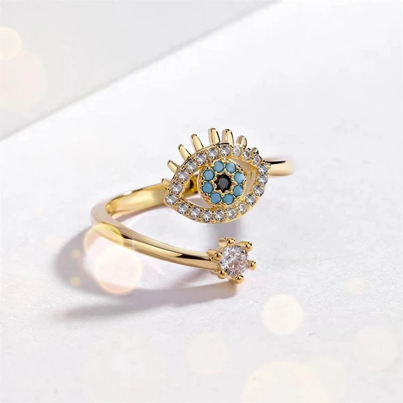 Women's Fashion Geometric Open Rings Accessory Trendy Golden Jewelry