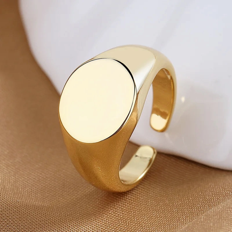 Women's Fashion Geometric Open Rings Accessory Trendy Golden Jewelry