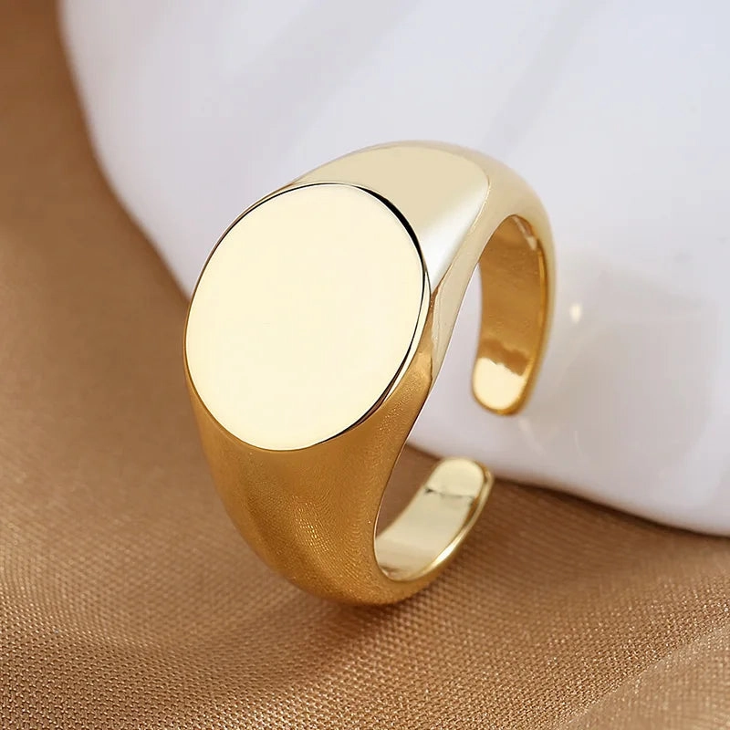 Women's Fashion Geometric Open Rings Accessory Trendy Golden Jewelry