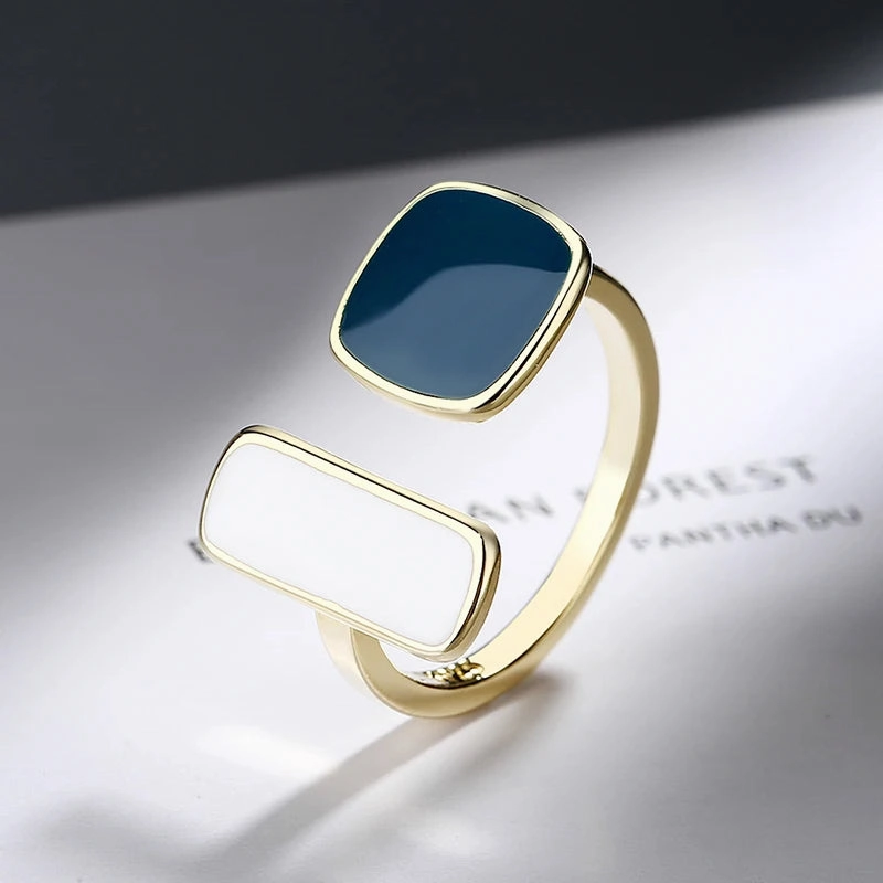 Women's Fashion Geometric Open Rings Accessory Trendy Golden Jewelry