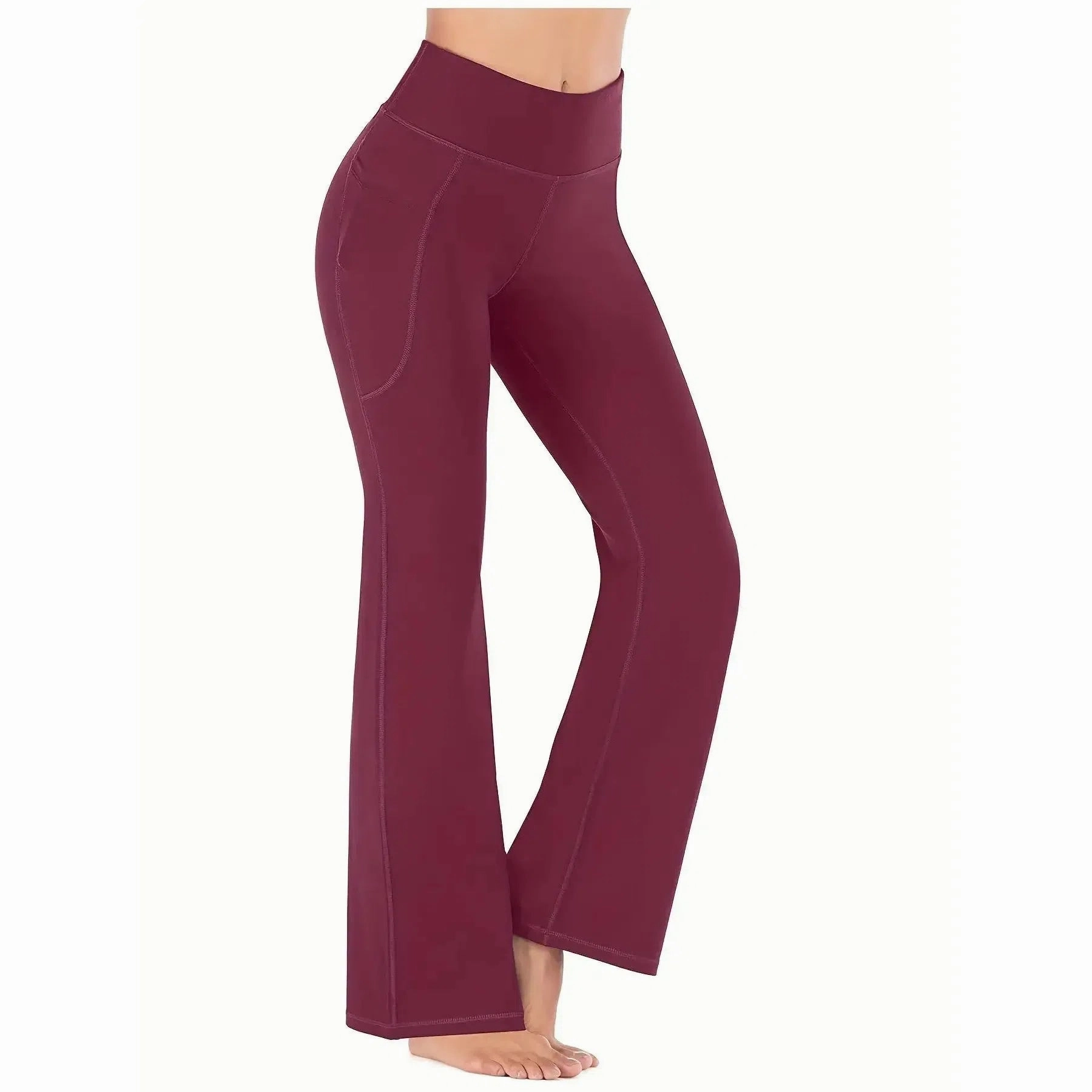 Women's Flared Pants with Pockets for Fitness and Style