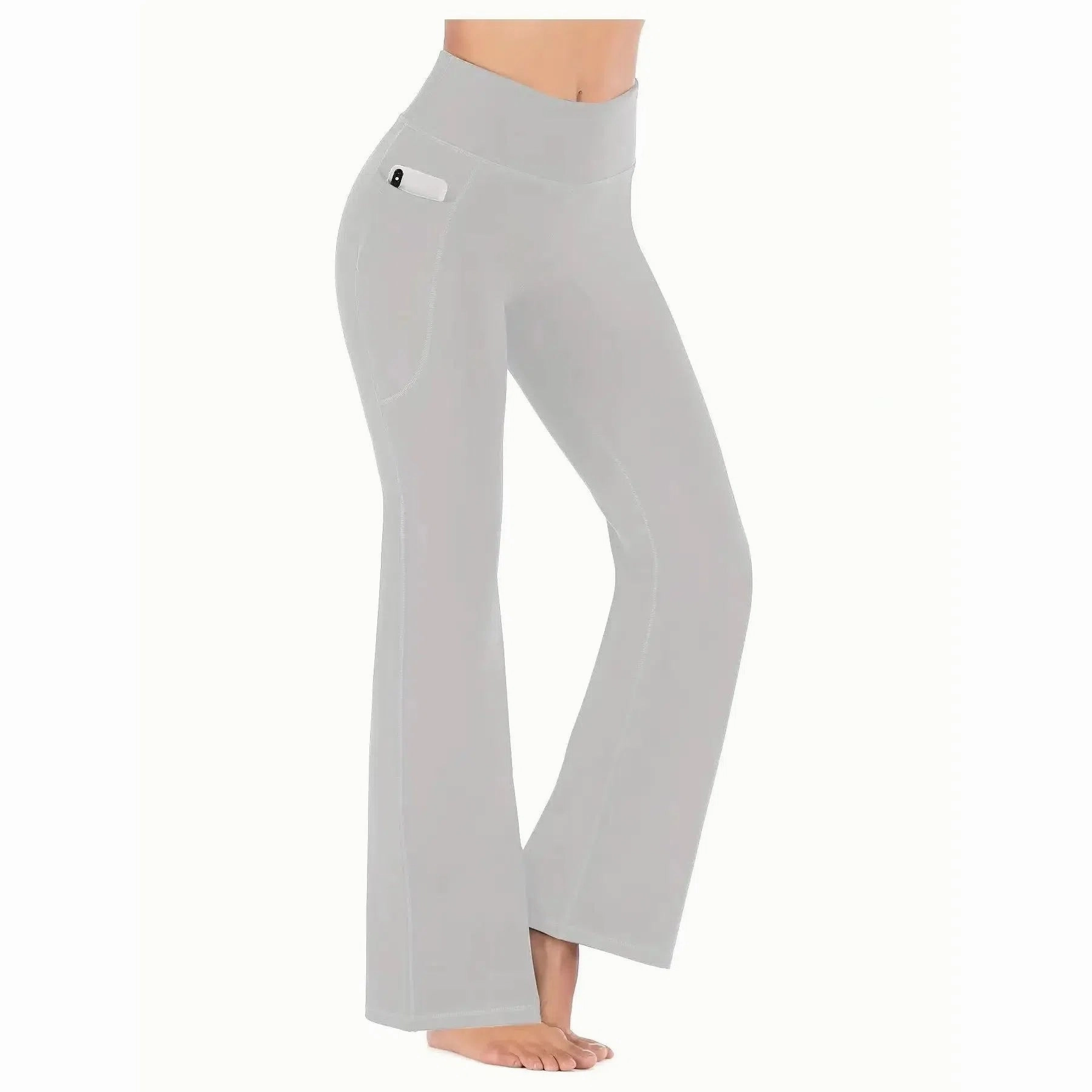 Women's Flared Pants with Pockets for Fitness and Style