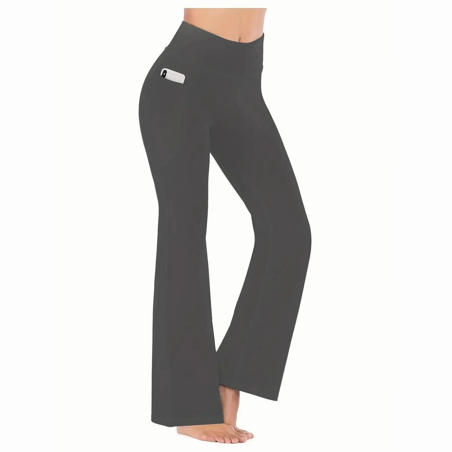 Women's Flared Pants with Pockets for Fitness and Style