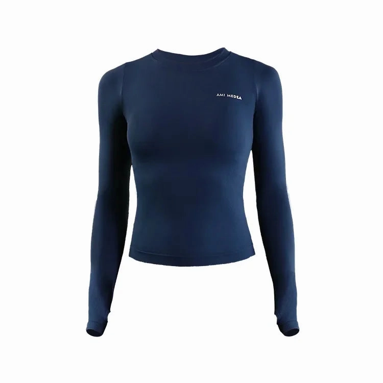 Women's Long Sleeve Top Yoga Shirts Running Workout Fitness Crop Top