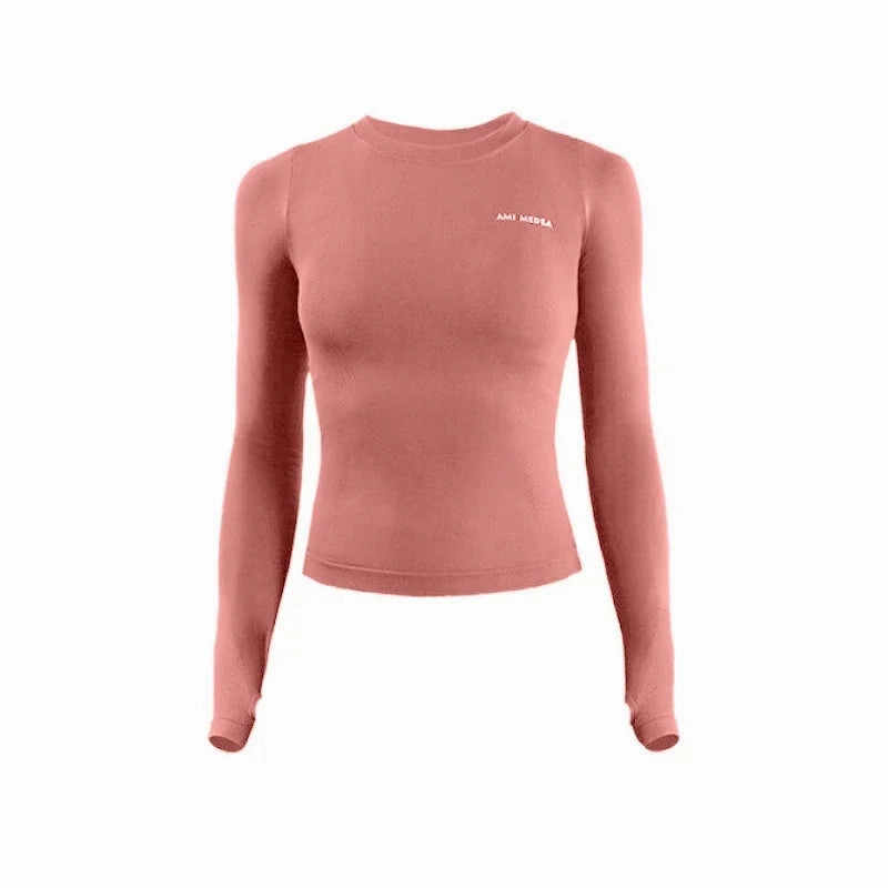 Women's Long Sleeve Top Yoga Shirts Running Workout Fitness Crop Top
