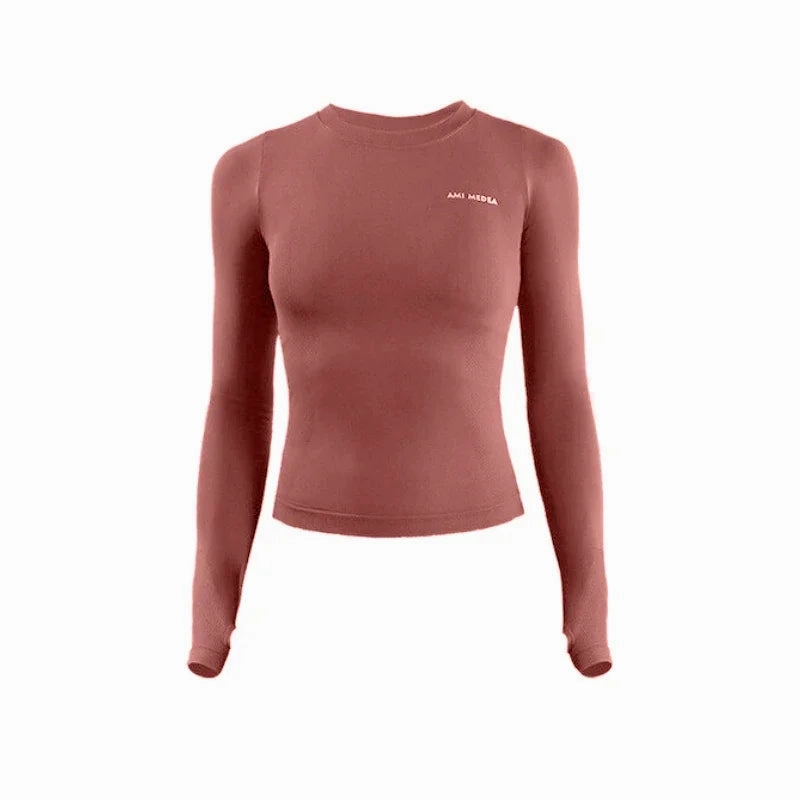 Women's Long Sleeve Top Yoga Shirts Running Workout Fitness Crop Top