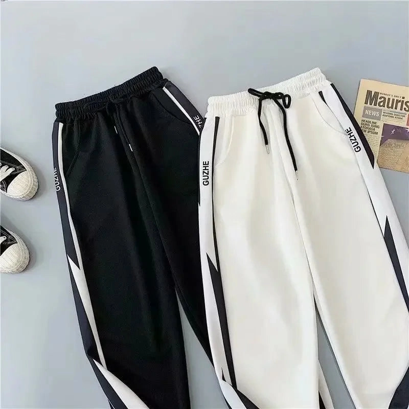 Women's Loose-Fit Straight-Leg High-Waisted Sweatpants Casual Spring Autumn