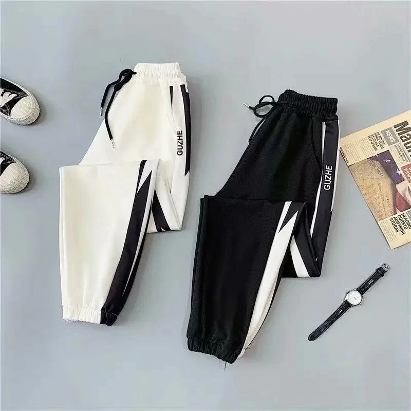 Women's Loose-Fit Straight-Leg High-Waisted Sweatpants Casual Spring Autumn