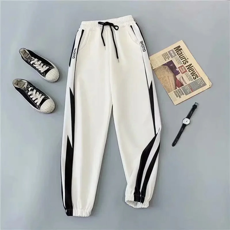 Women's Loose-Fit Straight-Leg High-Waisted Sweatpants Casual Spring Autumn