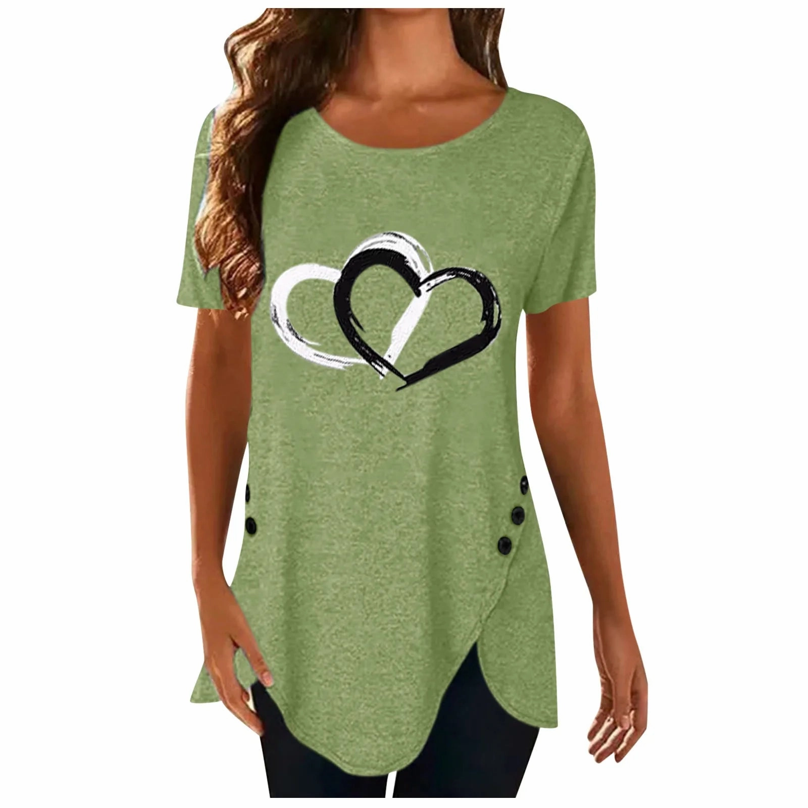Women's Loose Floral Print Chiffon T Shirt with O Neck Casual Fit for Summer and Going Out