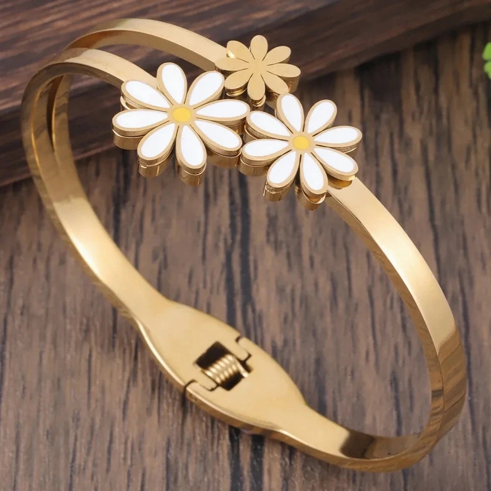 Women's Luxury Designer Bangle Stainless Steel Tree of Life Cuff Bracelet for Women
