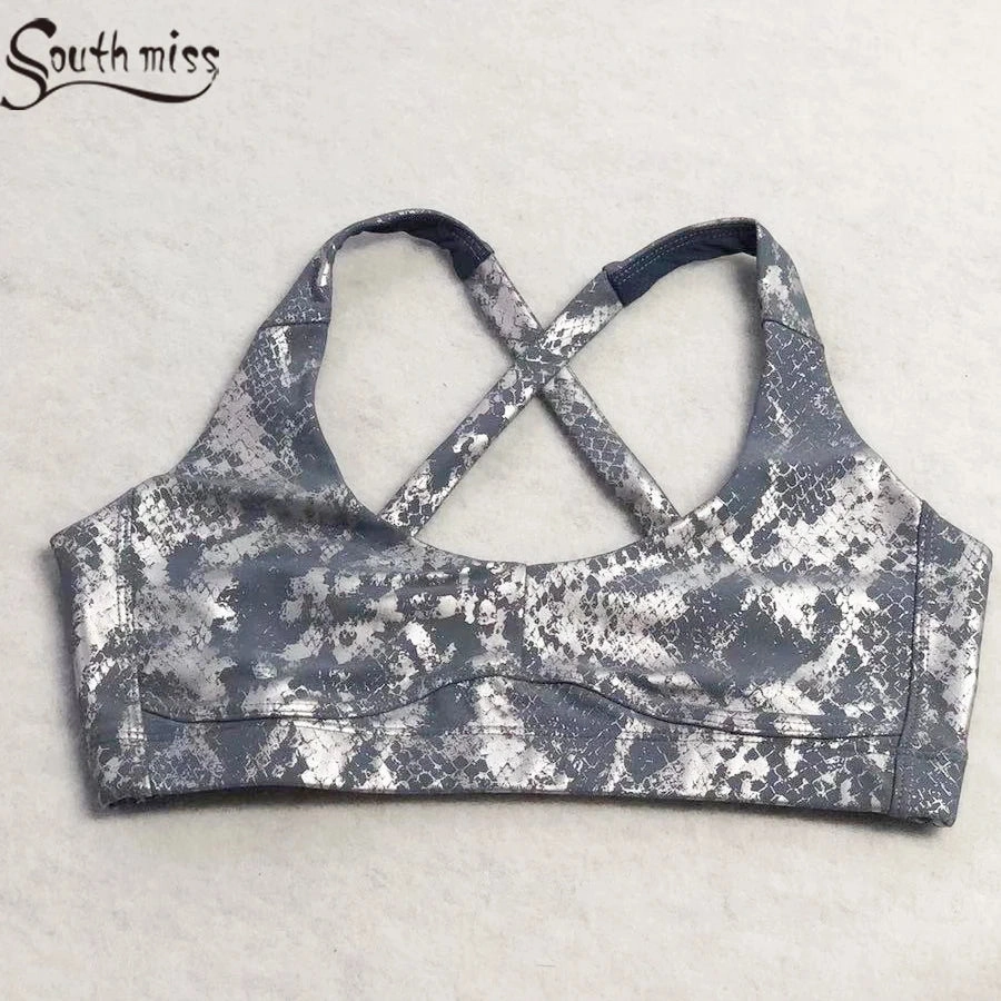Women??s Retro Metallic Snake Gym Leggings Blue Silver Shiny Legging Fitness Bottoms for High Rise Workout and Yoga
