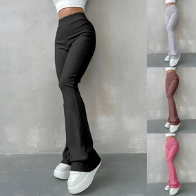 Women's Sexy Slim High Waisted Flared Pants for Longer Legs