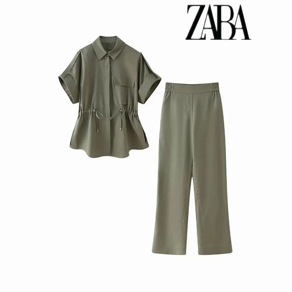 Women's Short Sleeve Single Breasted Shirt with Tie Embellishments for Casual Streetwear and Elegant Office Looks