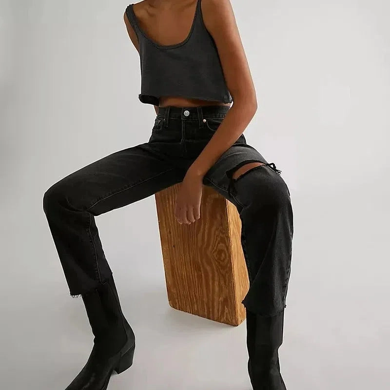 Women's Streetwear Cotton Crop Top Backless Sleeveless Loose Fit Summer 2025 Sexy Top for Females ropa mujer