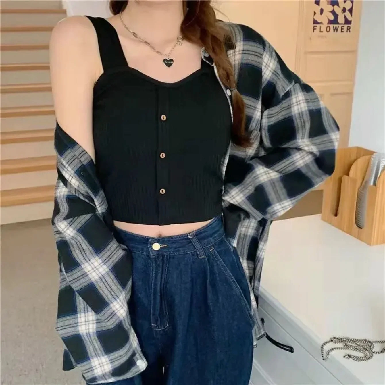 Women's Summer Cropped Top with Bra Pads and Corset Style Suspenders Sexy Camisole Slim Fit for Going Out and Party