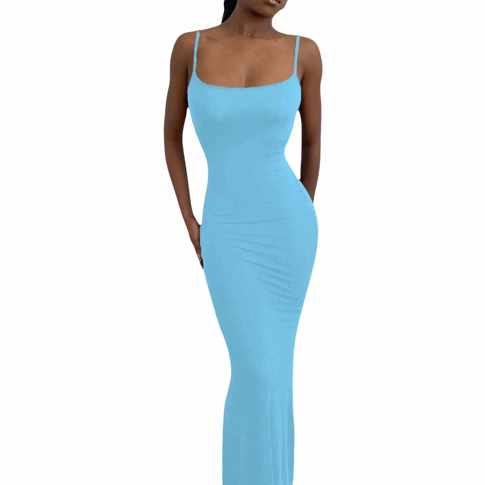 Women's Summer Sexy Party Club Slip Slim Dress with Fishtail Hem