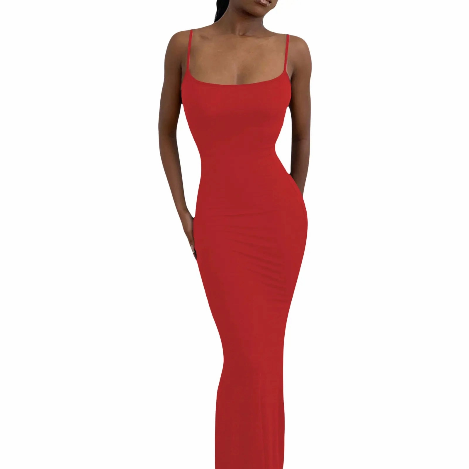 Women's Summer Sexy Party Club Slip Slim Dress with Fishtail Hem