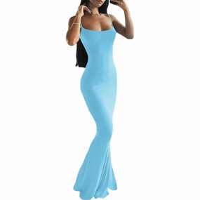 Women's Summer Sexy Party Club Slip Slim Dress with Fishtail Hem