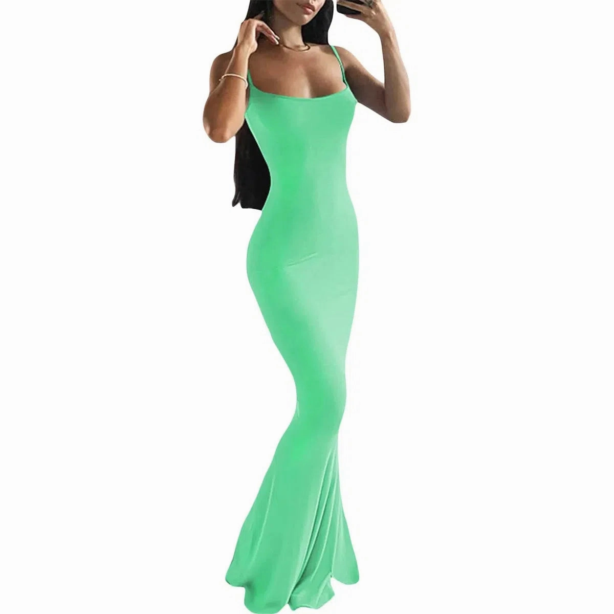 Women's Summer Sexy Party Club Slip Slim Dress with Fishtail Hem