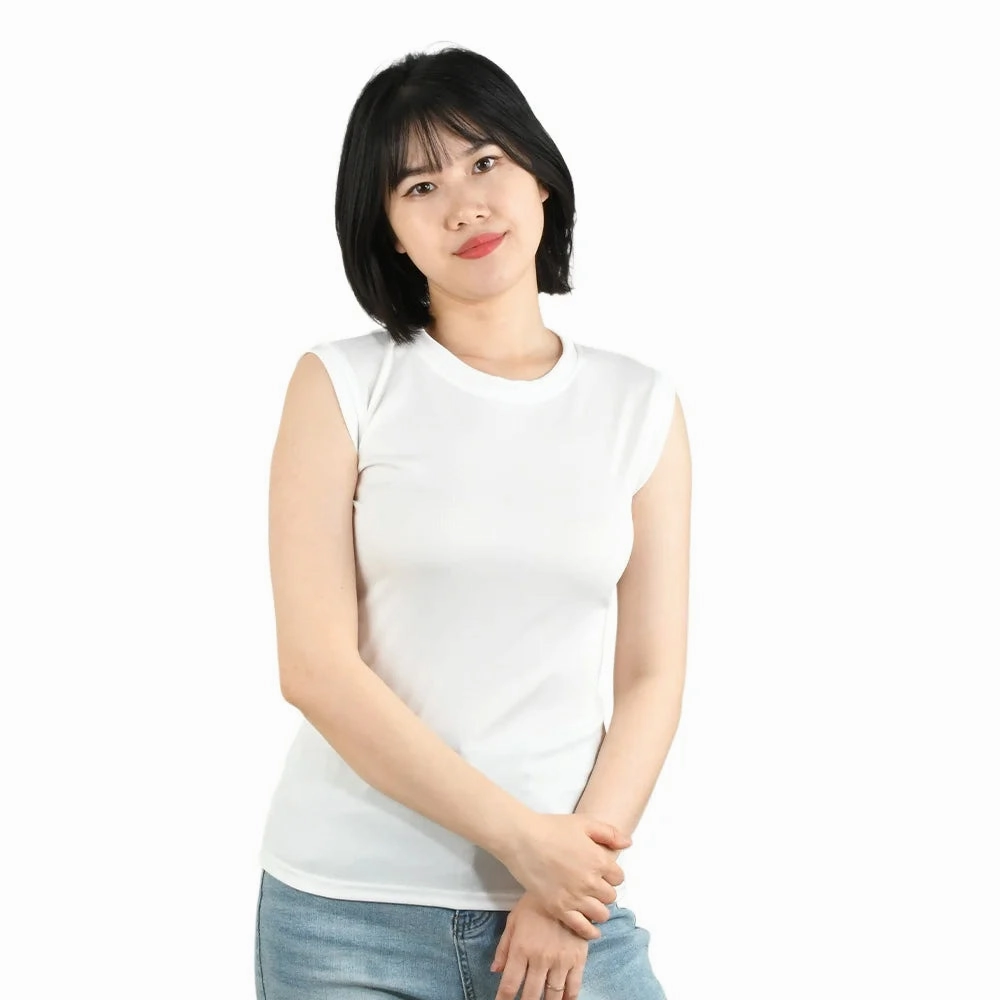 Women's Summer Strapless Base Shirt with Stand Collar Slimming Vest and Invisible Sleeve Cover Up for Casual and Fashionable Outings