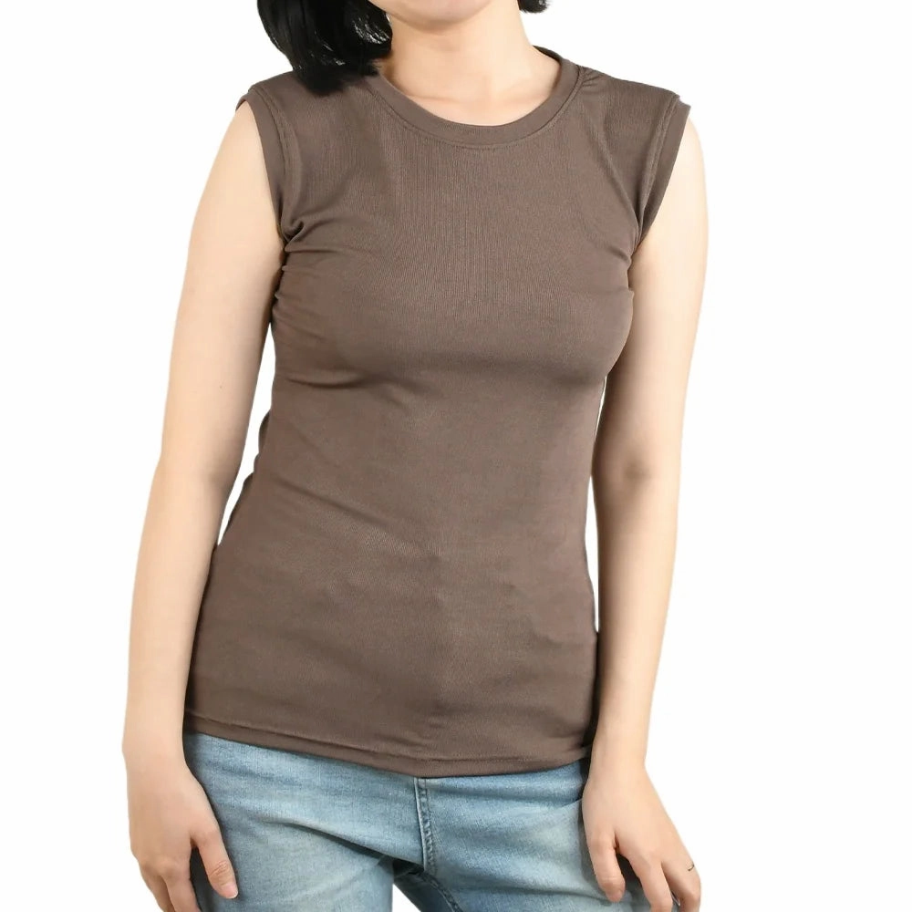 Women's Summer Strapless Base Shirt with Stand Collar Slimming Vest and Invisible Sleeve Cover Up for Casual and Fashionable Outings