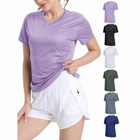 Women's Ultralight Quick Dry Sport T-Shirt, Breathable Gym Compression Shirt