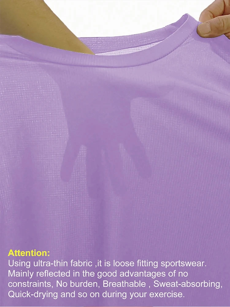 Women's Ultralight Quick Dry Sport T-Shirt, Breathable Gym Compression Shirt