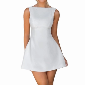Women's Vintage Backless Party Dress Classic Elegant Mini Dress for Summer Events