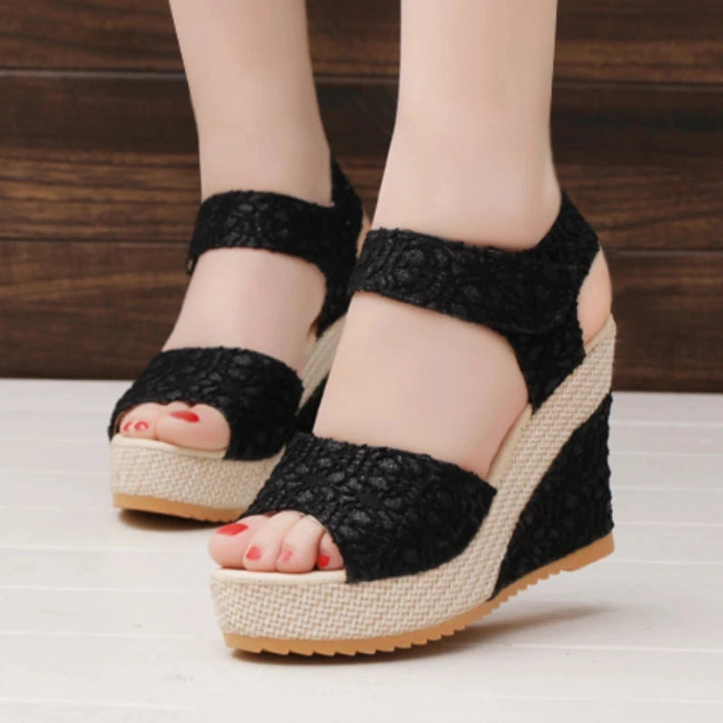 Women's Wedges Sandals Summer New Fashion Peep Toe High Heel