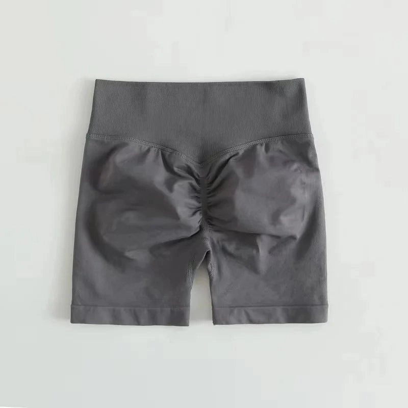 Women Seamless Gym Yoga Shorts Scrunch Butt Workout Tights