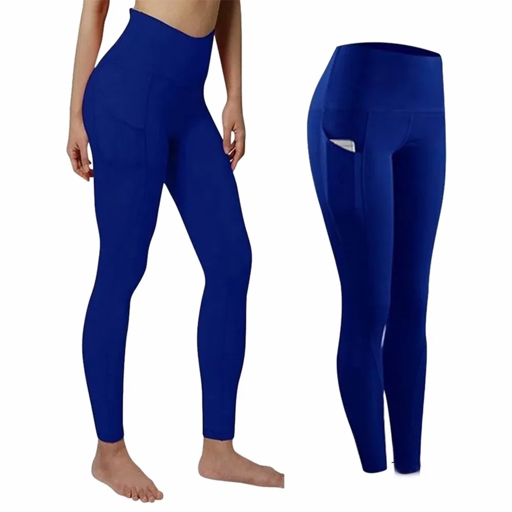 Women Seamless High Waist Yoga Pants with Pockets for Gym