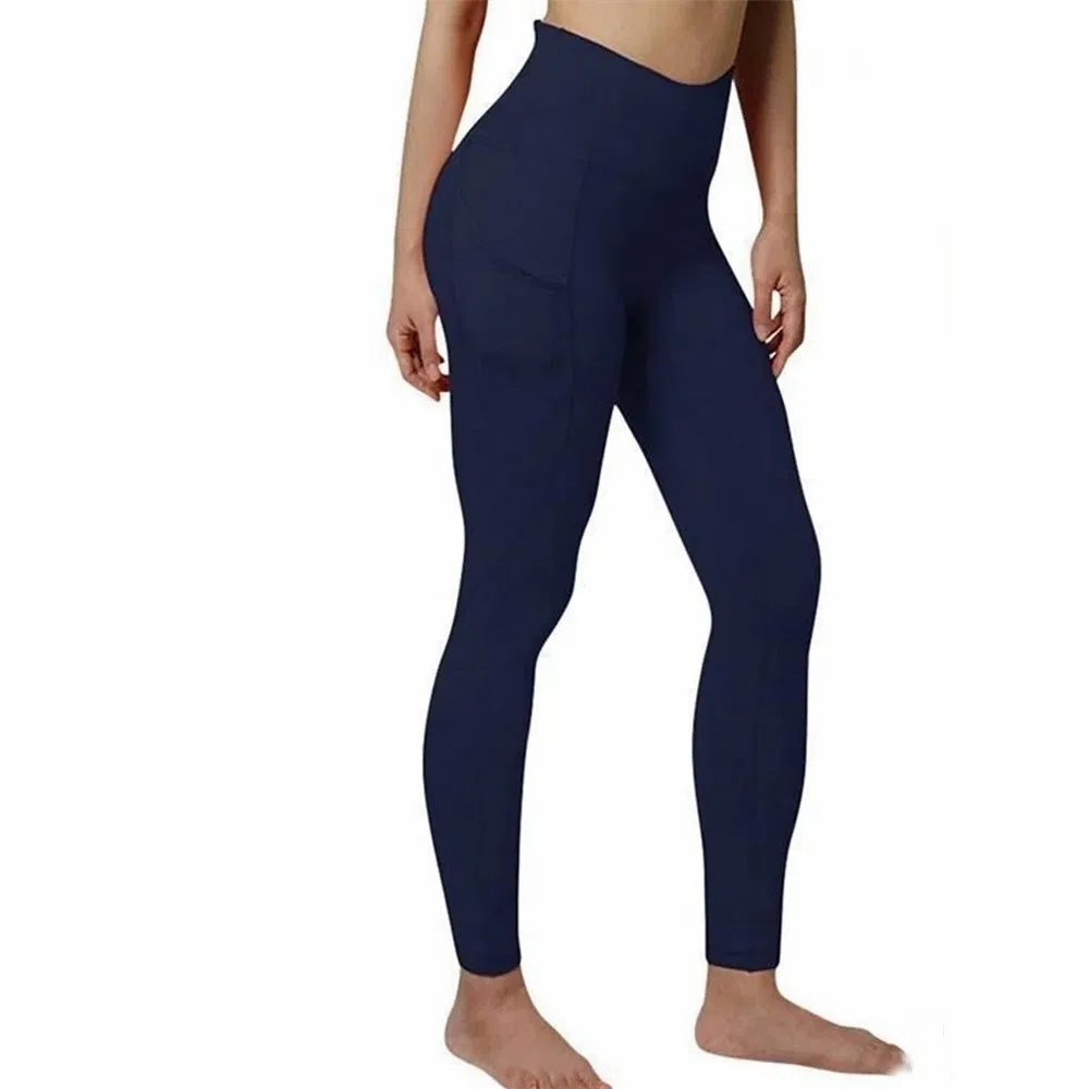 Women Seamless High Waist Yoga Pants with Pockets for Gym