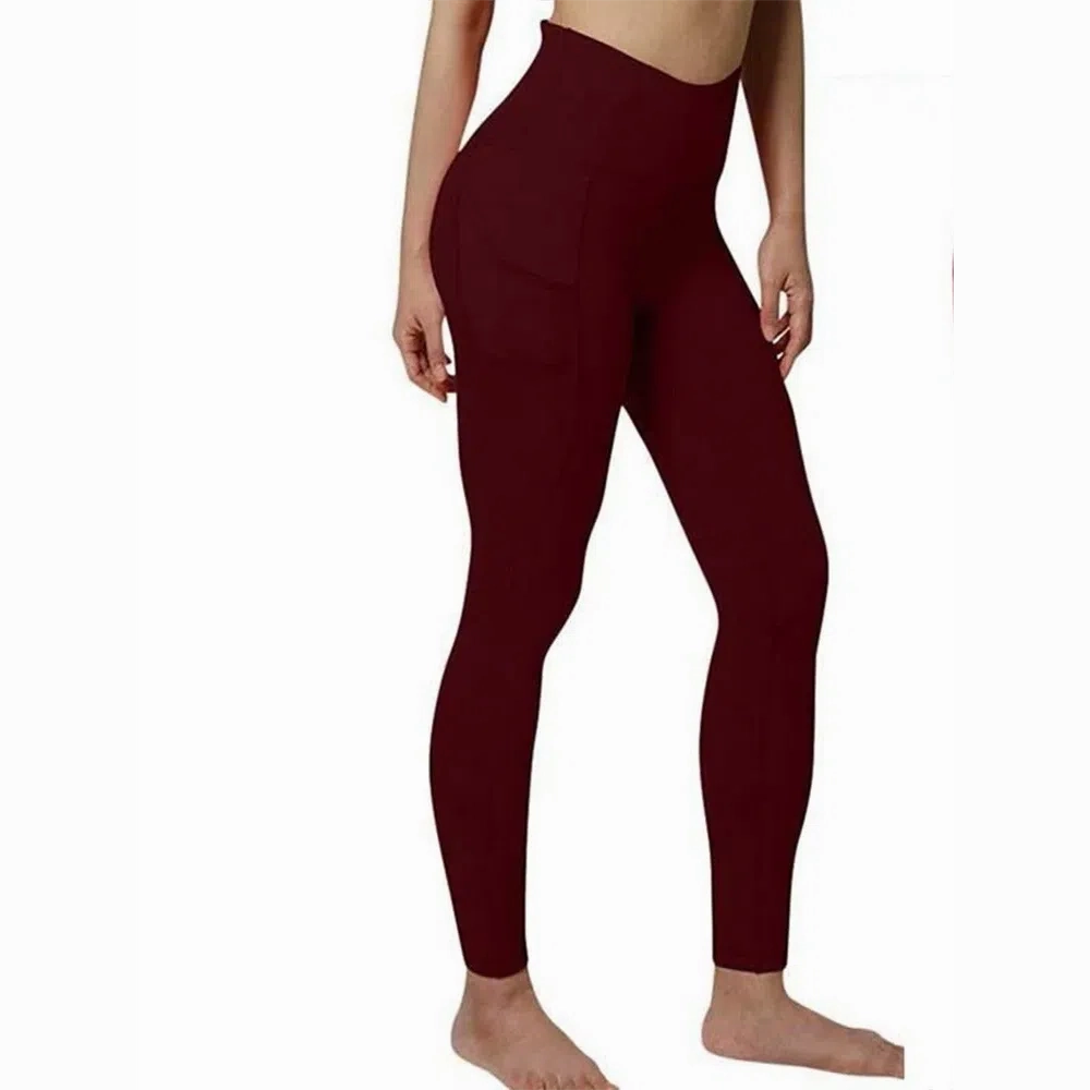 Women Seamless High Waist Yoga Pants with Pockets for Gym