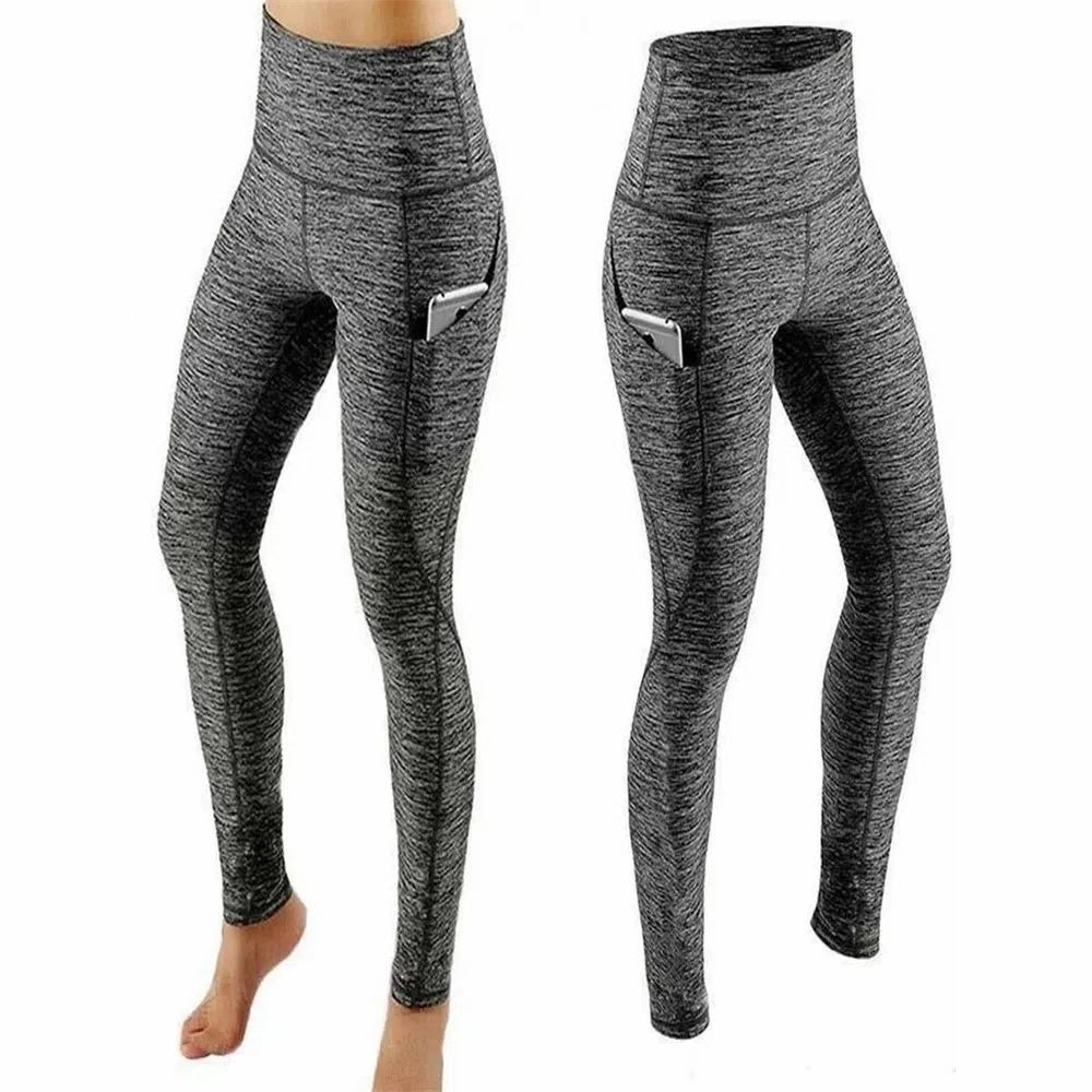 Women Seamless High Waist Yoga Pants with Pockets for Gym