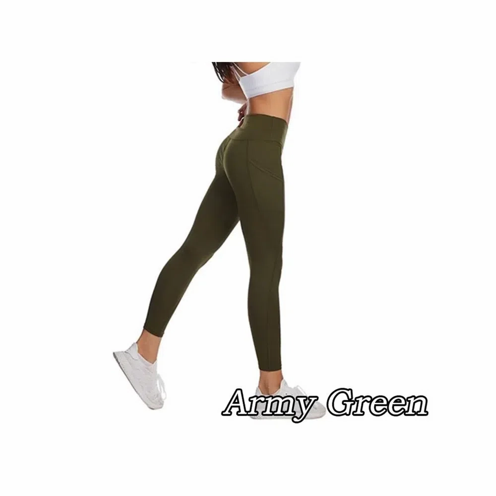 Women Seamless High Waist Yoga Pants with Pockets for Gym
