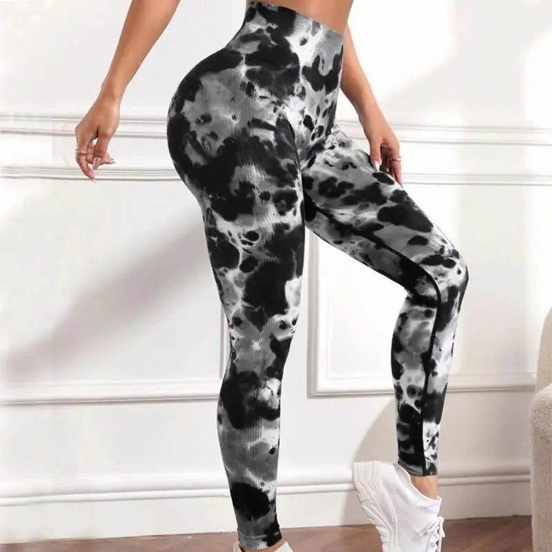 Women Seamless Sport Leggings High Waist Print Yoga Stretch