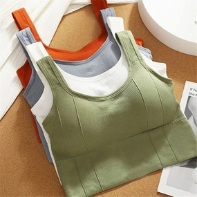 Women Seamless Sports Bra Breathable Crop Top Slim Vest